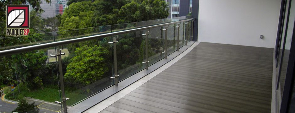 deck de madeira em sacada parquetsp