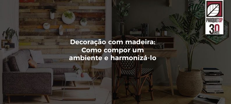 A imagem consiste em uma sala de tv com a parede revestida em madeira.