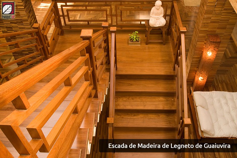 Escada de Madeira de Legneto de Guaiuvira | ParquetSP
