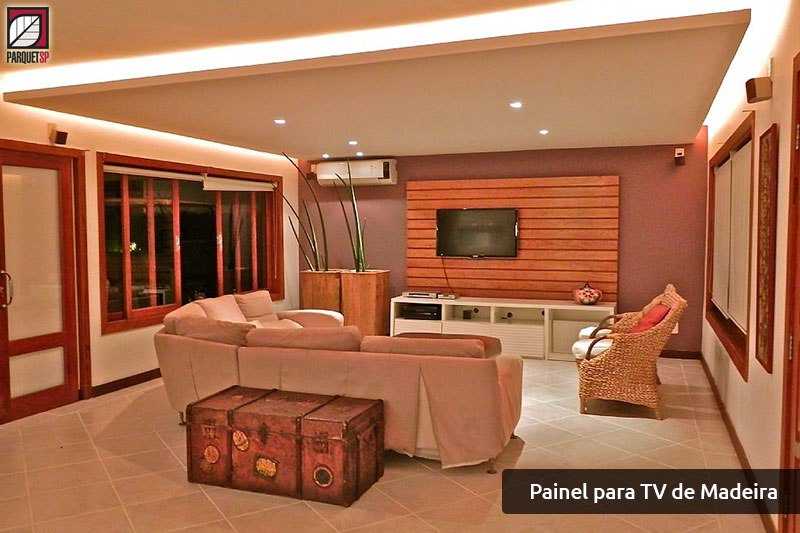 Revestimento de Madeira Painel de TV | ParquetSP