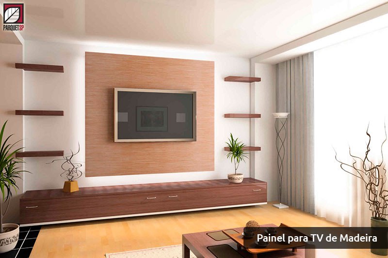 Revestimento de Madeira Painel de TV | ParquetSP