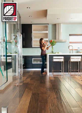 Texto Sua cozinha com piso laminado como estudio ParquetSP piso de madeira escadas de madeira parquet pisos de madeira assoalho piso madeira assoalho de madeira